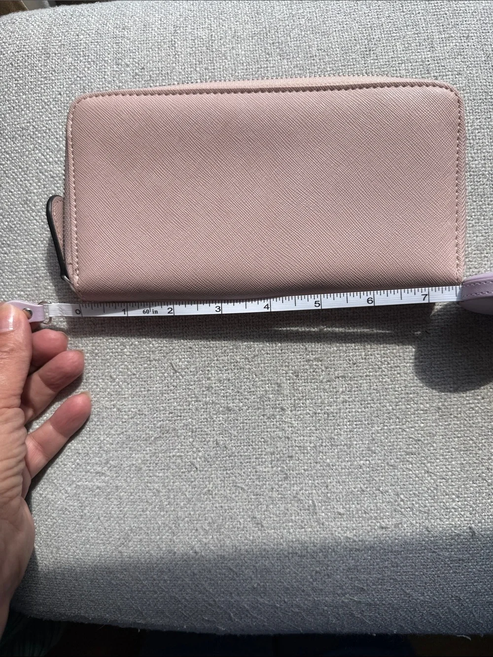 GUESS Pink Zip-Around Wallet with Logo